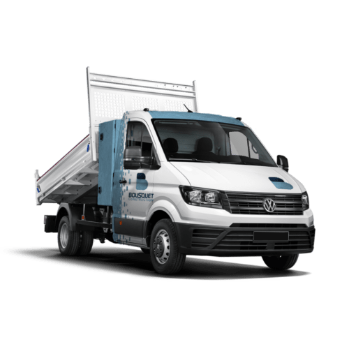 Camion benne pour Bousquet Construction