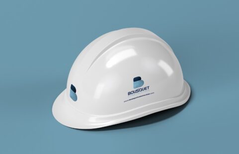 Casque de chantier pour Bousquet Construction