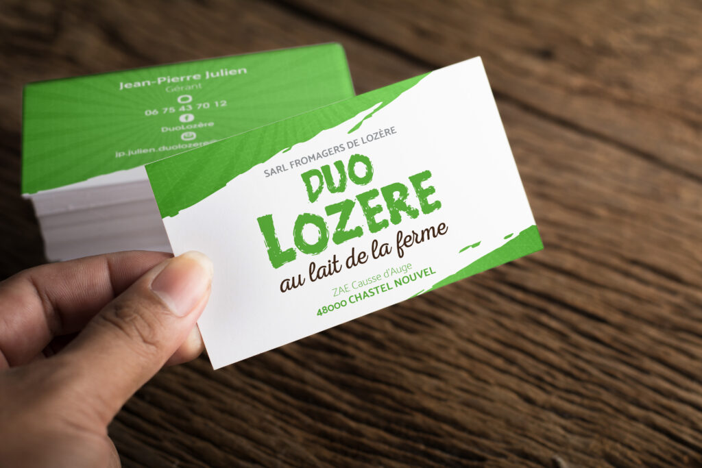 Cartes de visite pour Duo Lozère